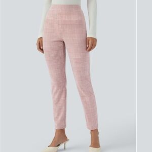 HALARA Flex high waisted pocket houndstooth, plaid skinny ankle pants